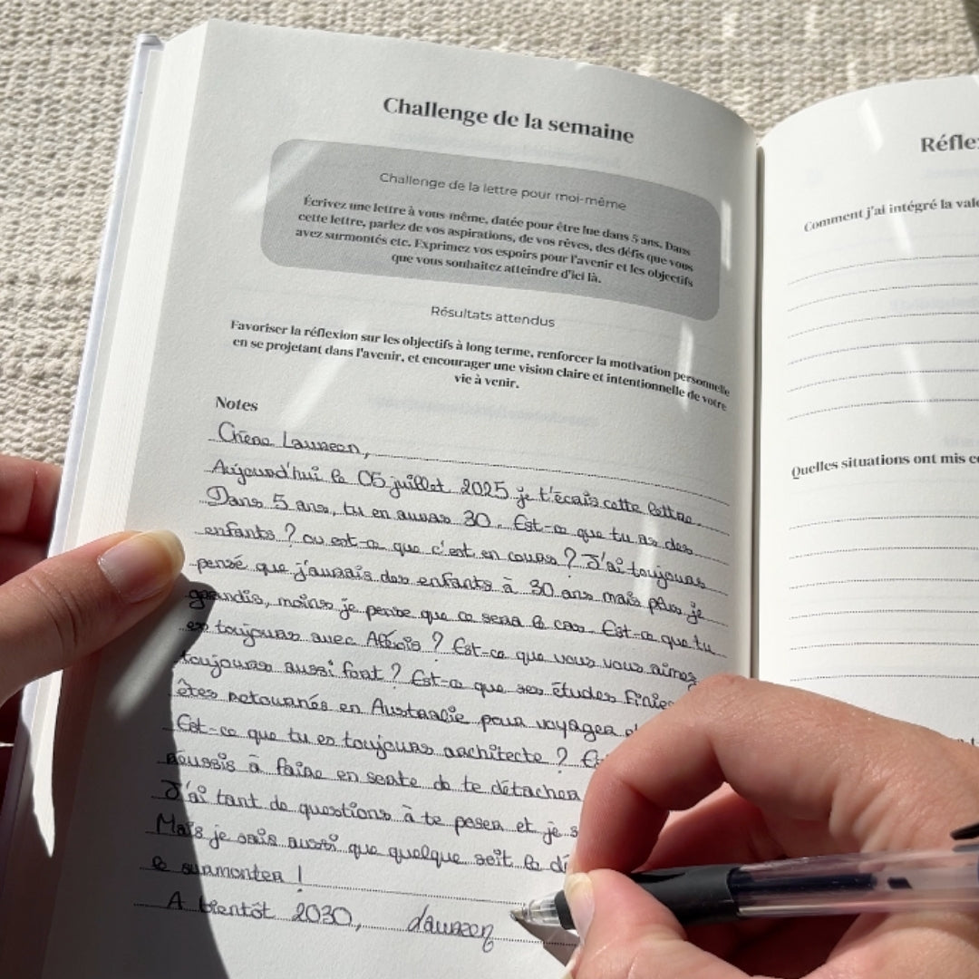Journal de gratitude - Mes 6 minutes