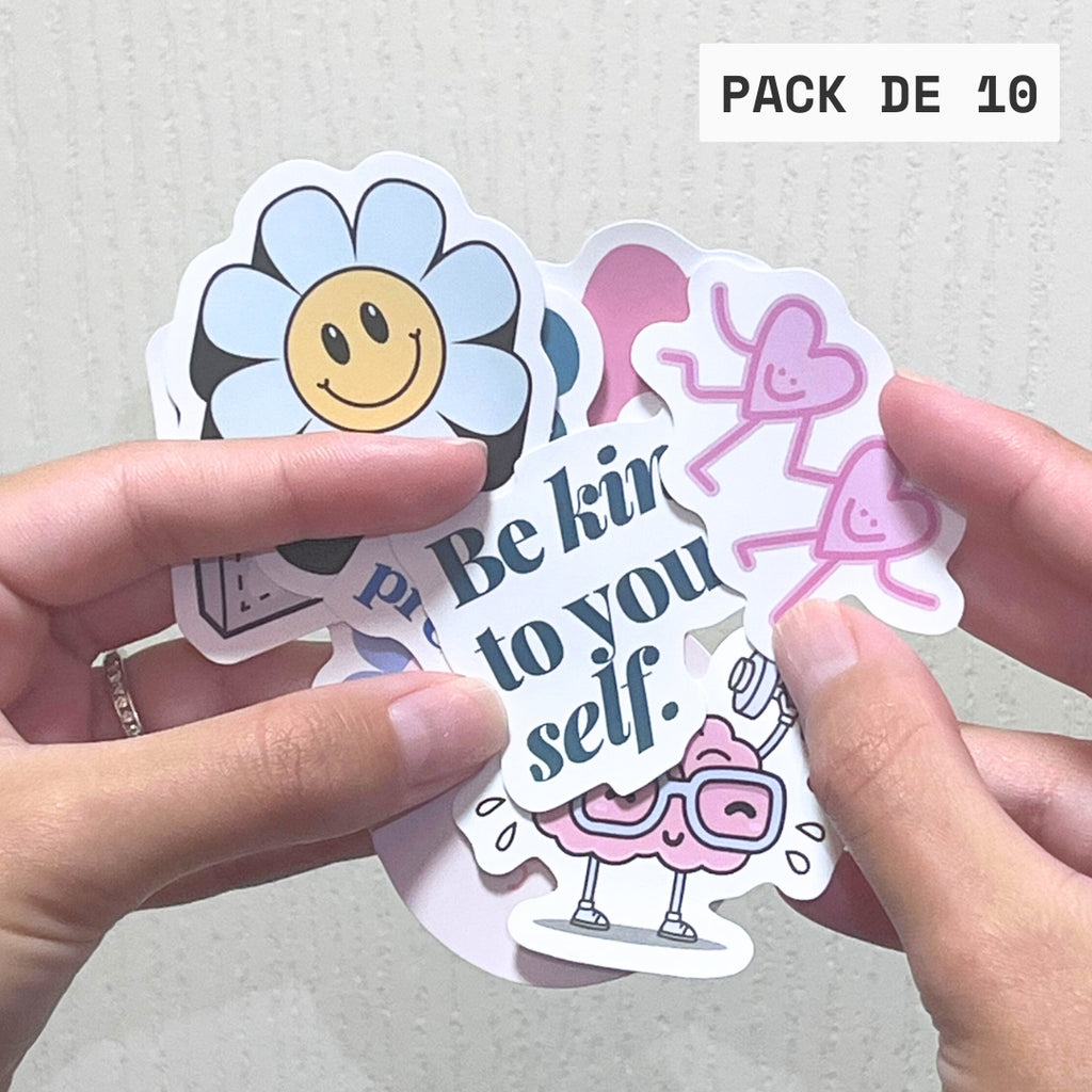 Pack de 10 stickers gratitude
