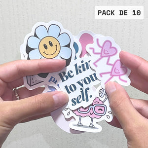 Pack de 10 stickers gratitude