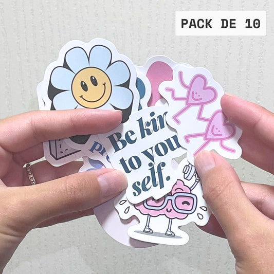 Pack de 10 stickers gratitude
