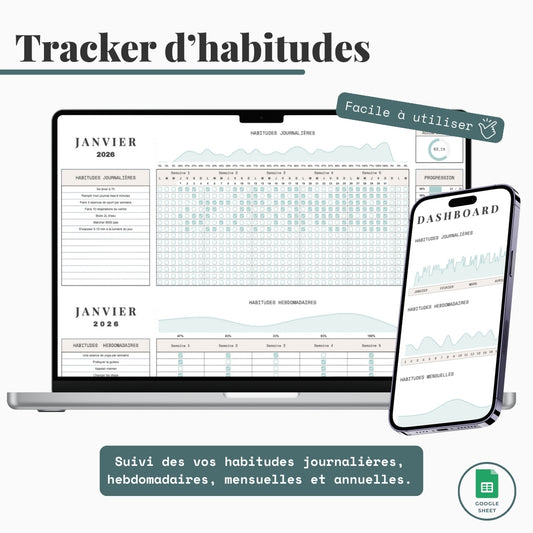 Tracker d'habitudes - Google Sheet