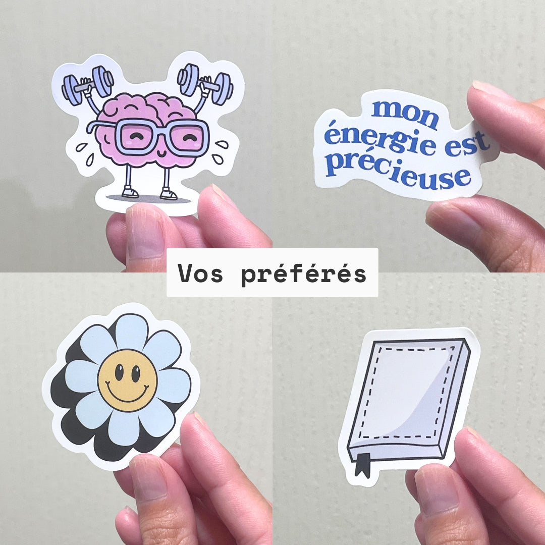 Pack de 10 stickers gratitude