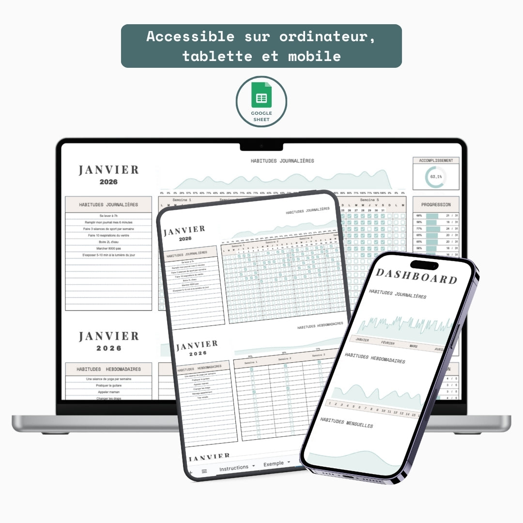 Tracker d'habitudes - Google Sheet