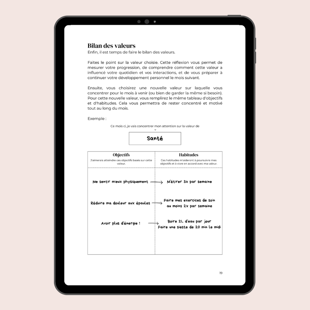 Journal de gratitude Mes 6 minutes - version numérique