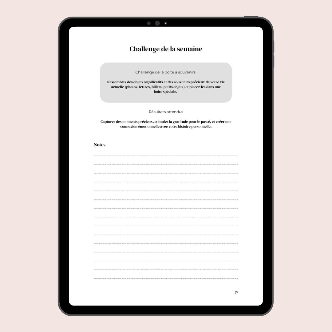 Journal de gratitude Mes 6 minutes - version numérique