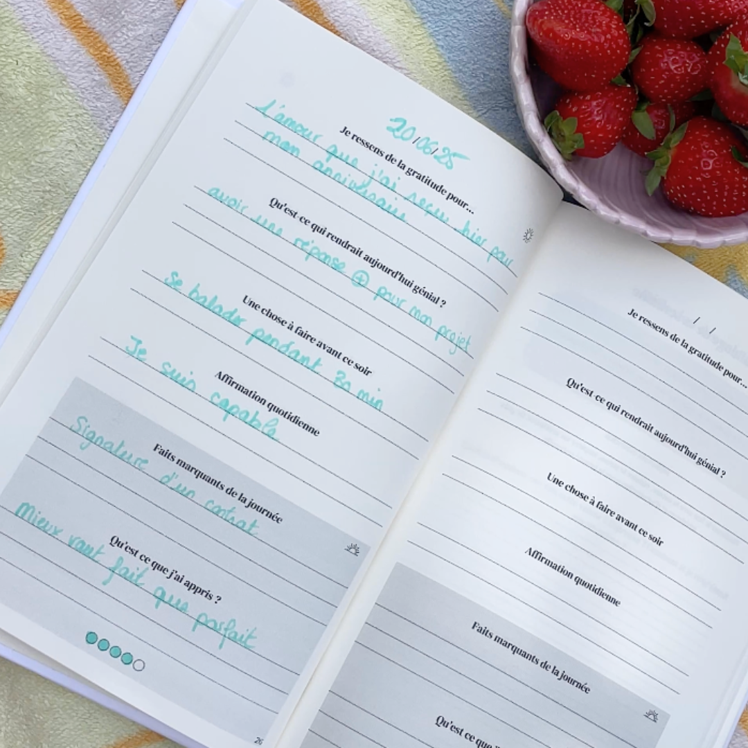Journal de gratitude - Mes 6 minutes