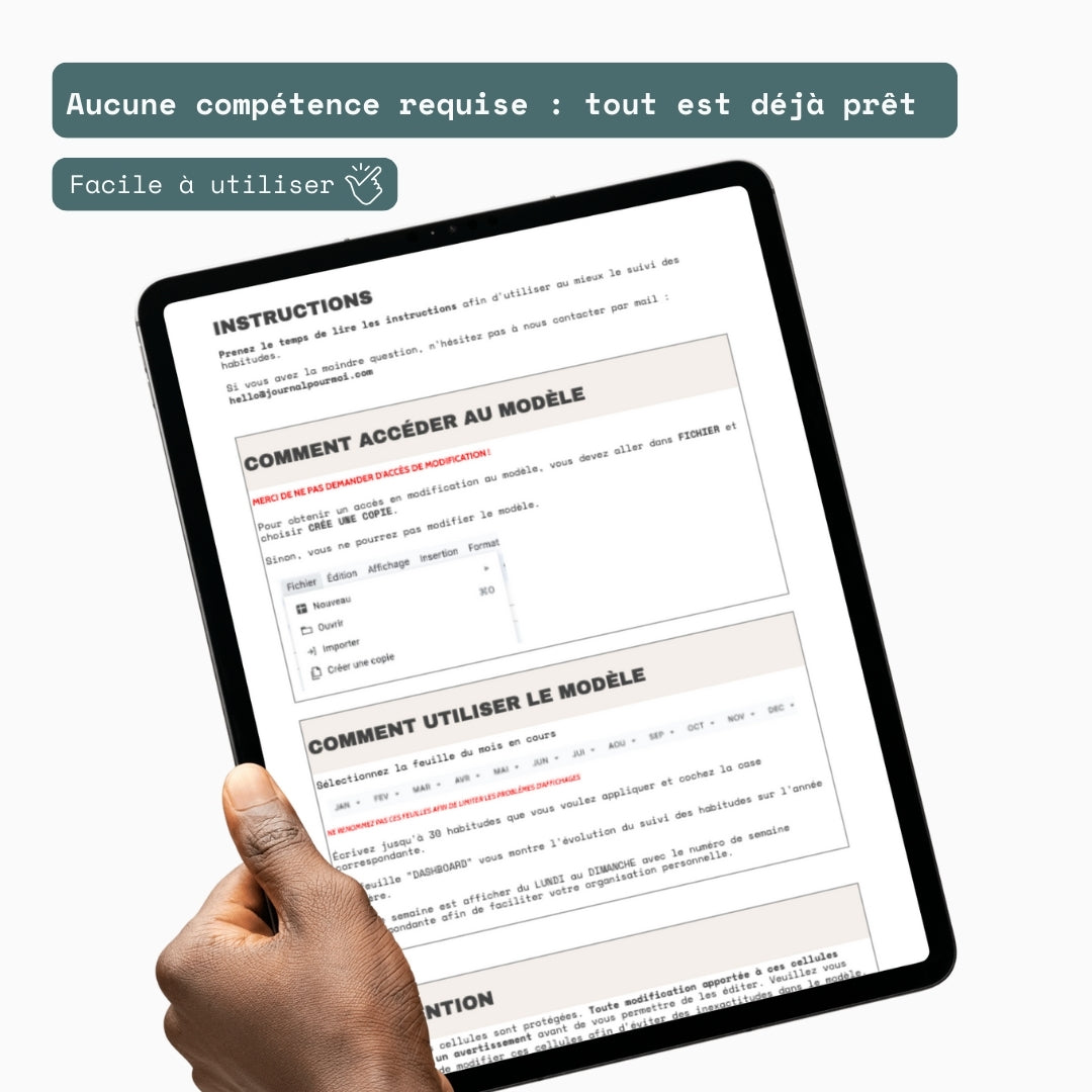 Tracker d'habitudes - Google Sheet