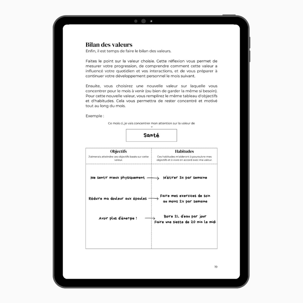 Journal de gratitude Mes 6 minutes - version numérique