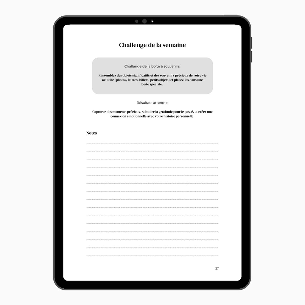 Journal de gratitude Mes 6 minutes - version numérique