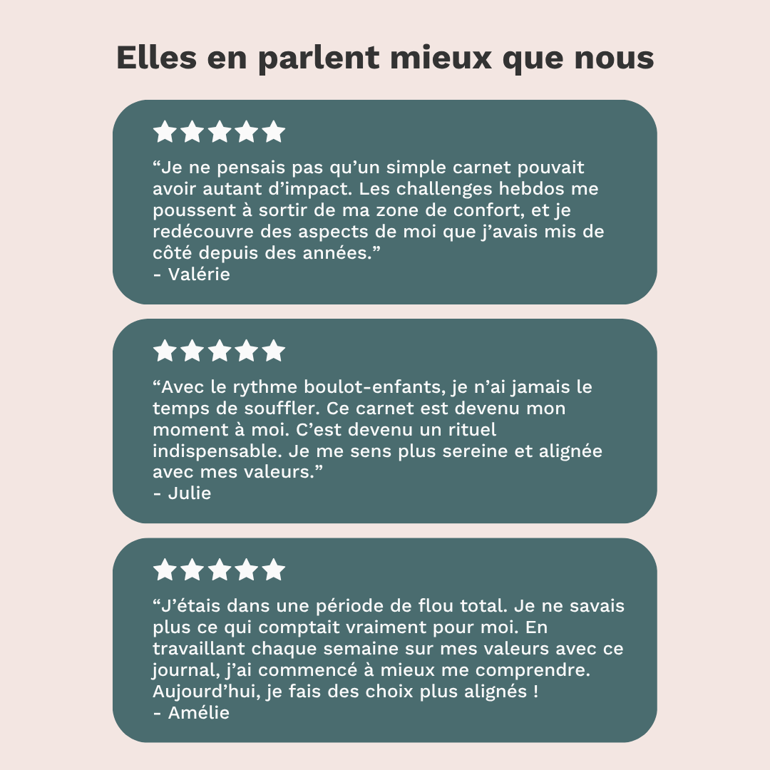 Journal de gratitude - Mes 6 minutes
