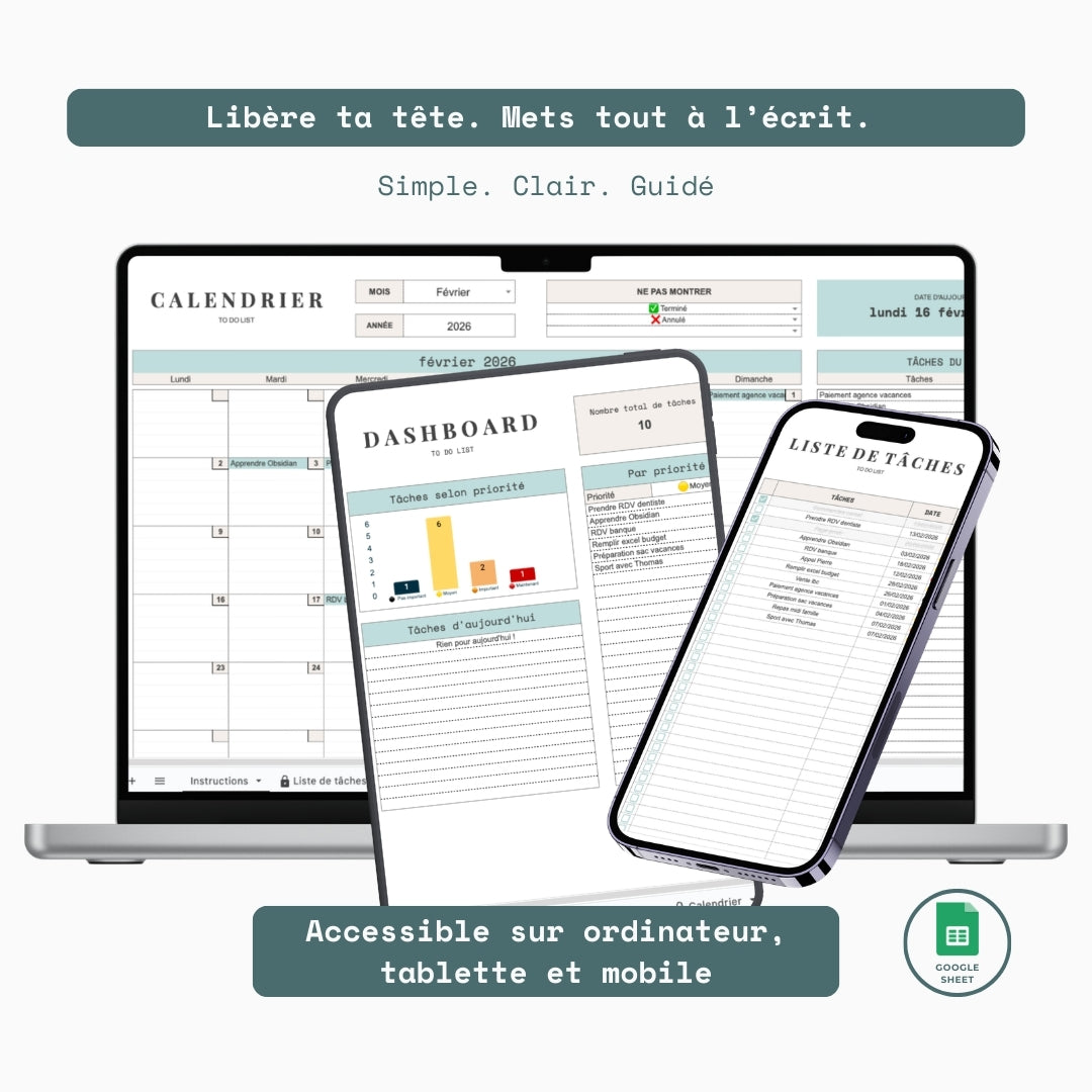 Liste de tâches - Google sheet